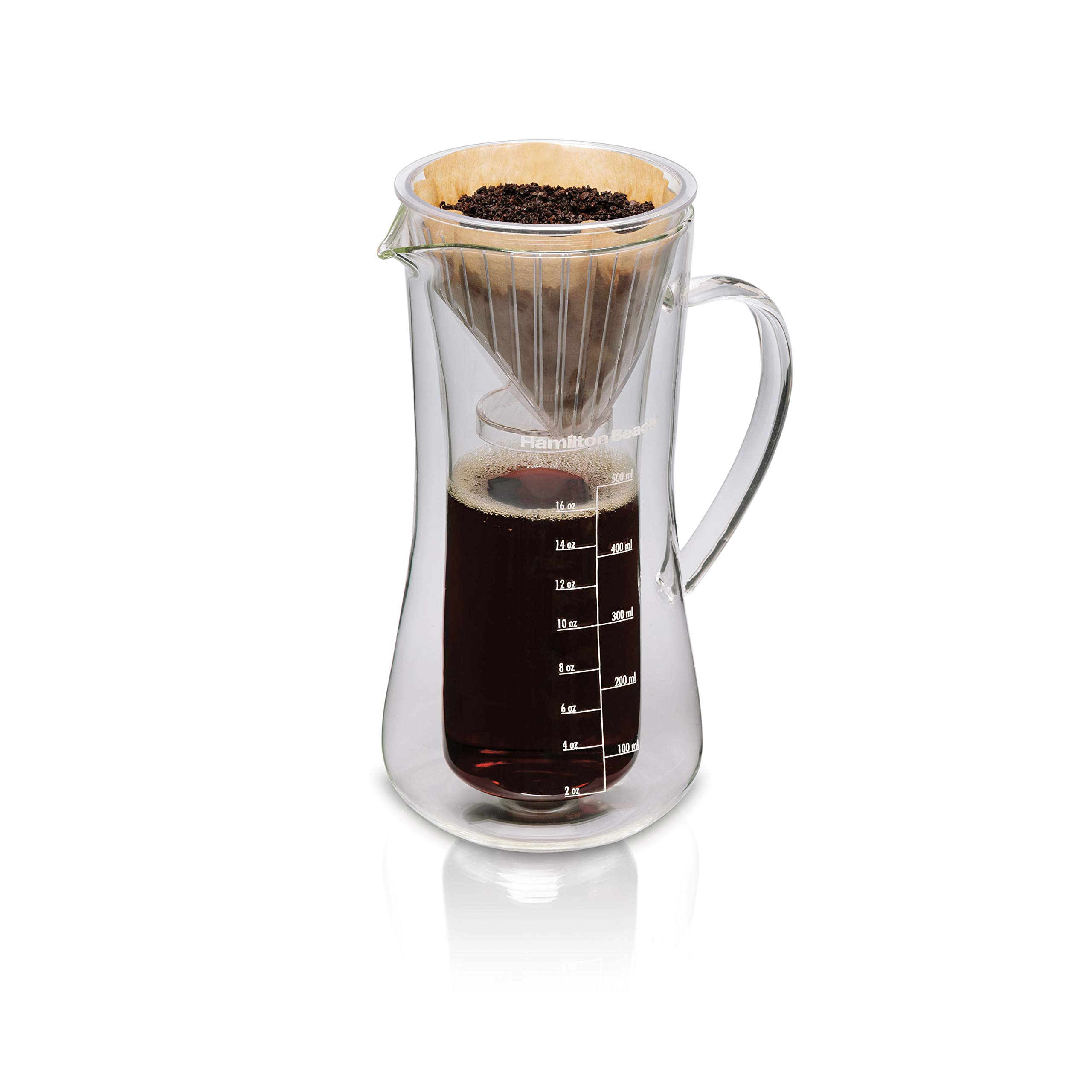 Foto 2 pulgar | Cafetera Hamilton Beach Pour Over Drip Jarra de Vidrio de 500 Ml - Venta Internacional