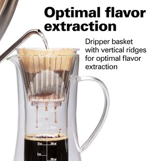 Foto 2 | Cafetera Hamilton Beach Pour Over Drip Jarra de Vidrio de 500 Ml - Venta Internacional