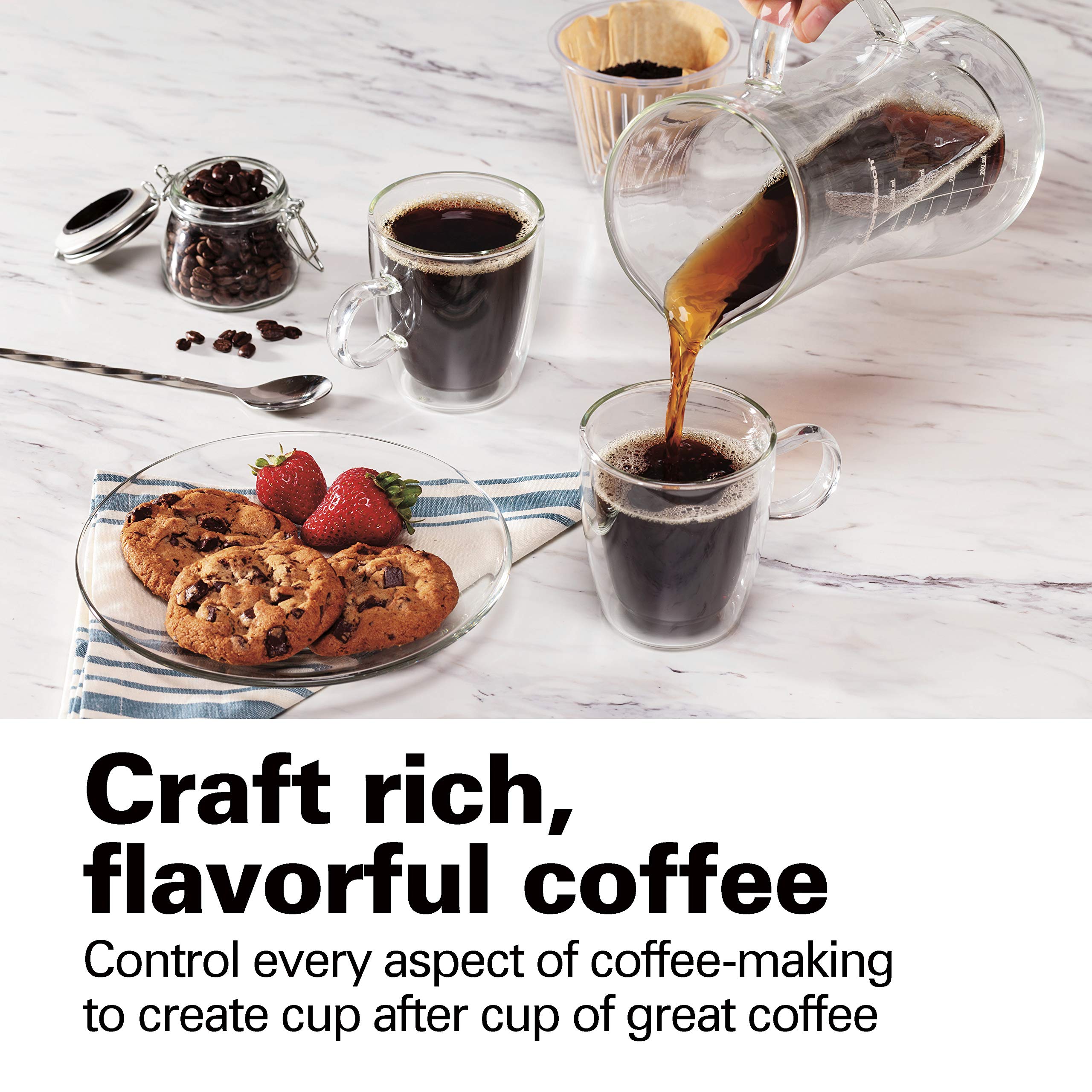 Foto 5 | Cafetera Hamilton Beach Pour Over Drip Jarra de Vidrio de 500 Ml - Venta Internacional