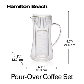 Foto 7 | Cafetera Hamilton Beach Pour Over Drip Jarra de Vidrio de 500 Ml - Venta Internacional