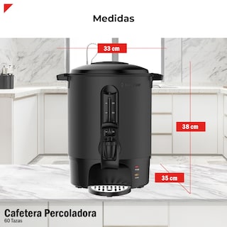 Foto 4 | Cafetera Percoladora Bogner de Acero Inoxidable 60 Tazas 1500w Bcm10l