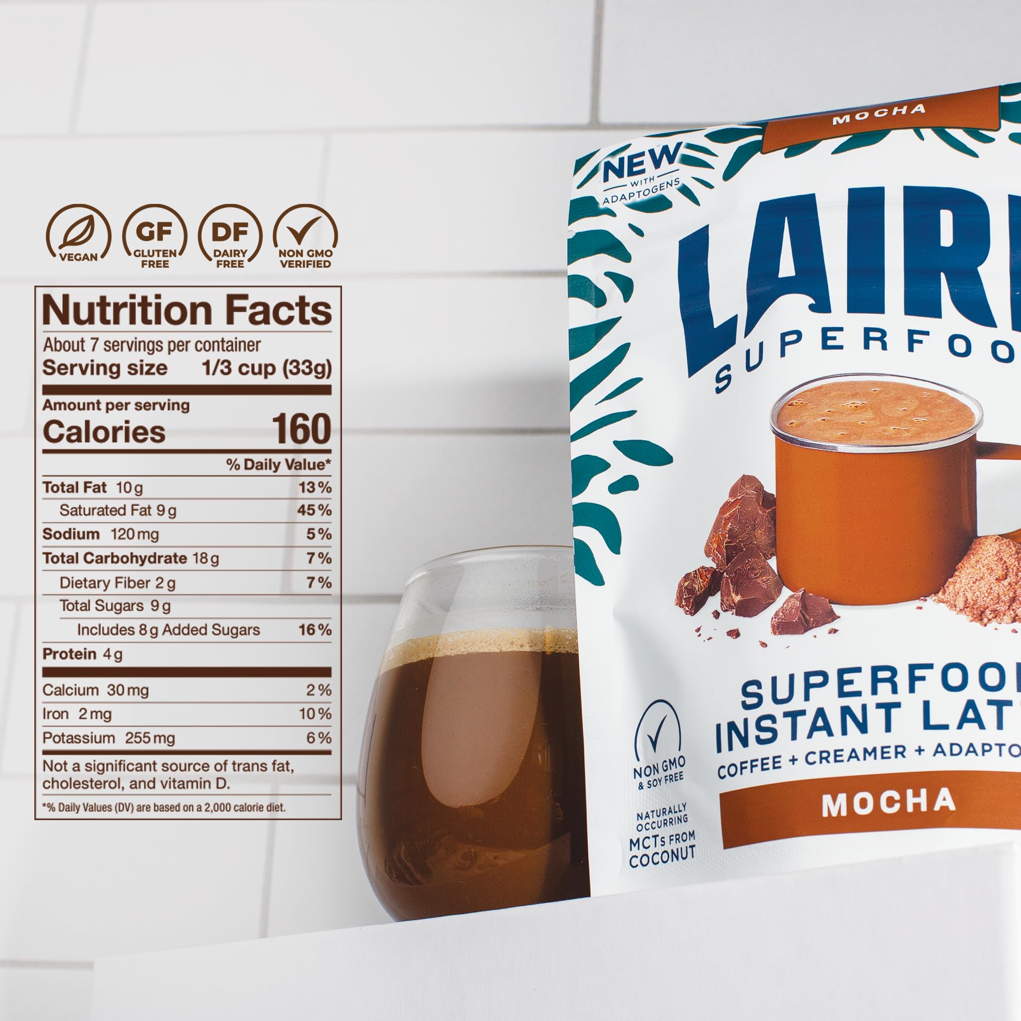 Foto 5 pulgar | Moca Con Leche Instantánea Laird Superfood Con Adaptógenos  Bolsa De 250 Ml - Venta Internacional.