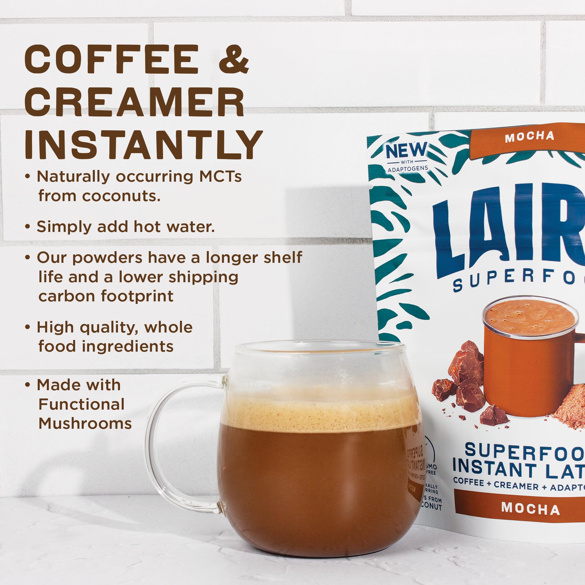 Foto 7 pulgar | Moca Con Leche Instantánea Laird Superfood Con Adaptógenos  Bolsa De 250 Ml - Venta Internacional.