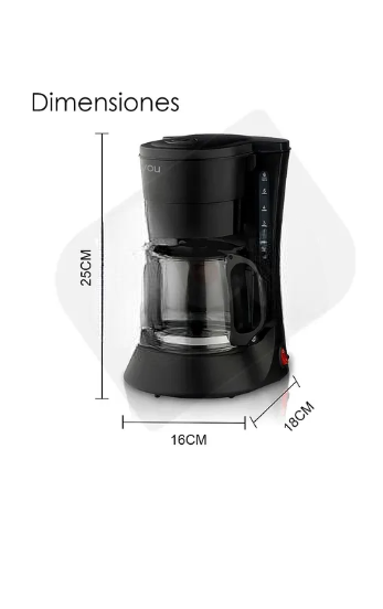 Foto 4 pulgar | Cafetera de Goteo Eléctrica con Jarra y Filtro Lavable