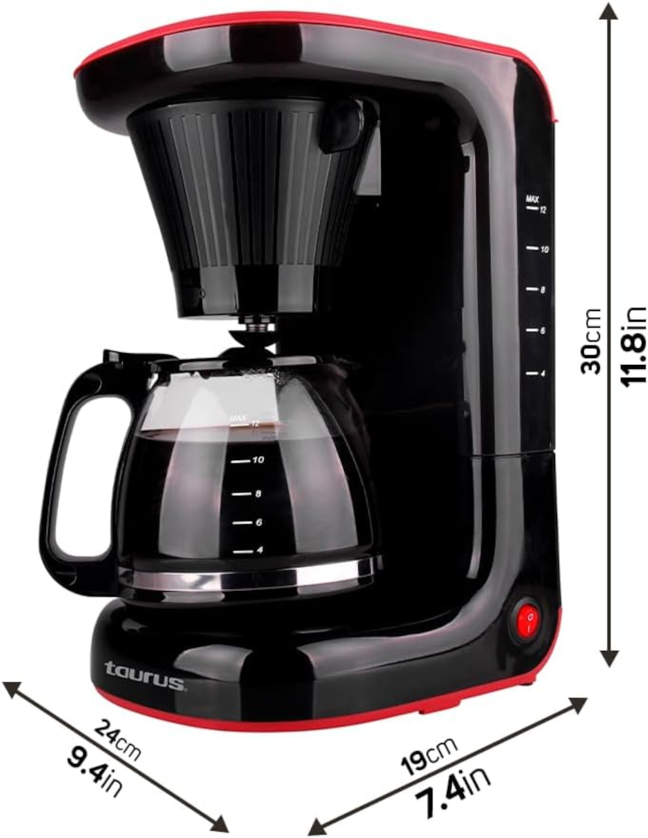 Foto 6 pulgar | Cafetera Taurus Velvet Negra + Termo De Agua Güish