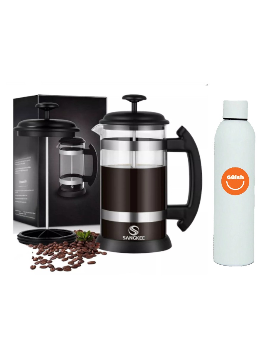 Foto 2 pulgar | Cafetera De Prensa Francesa + Termo Güish Gratis