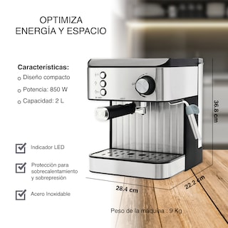Foto 3 | Cafetera Ola Casa Oc-MceC01bk para Espresso y Capuchino 1.6 l