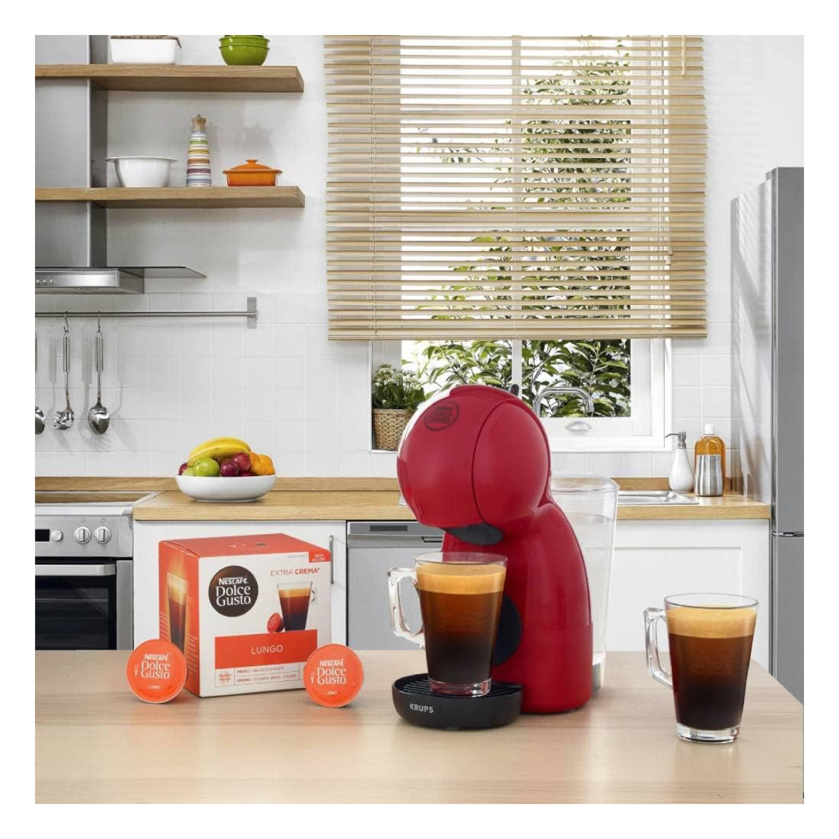 Foto 6 | Cafetera Manual Krups Cápsulas Piccolo 850 Ml Kp1a05mx-roja