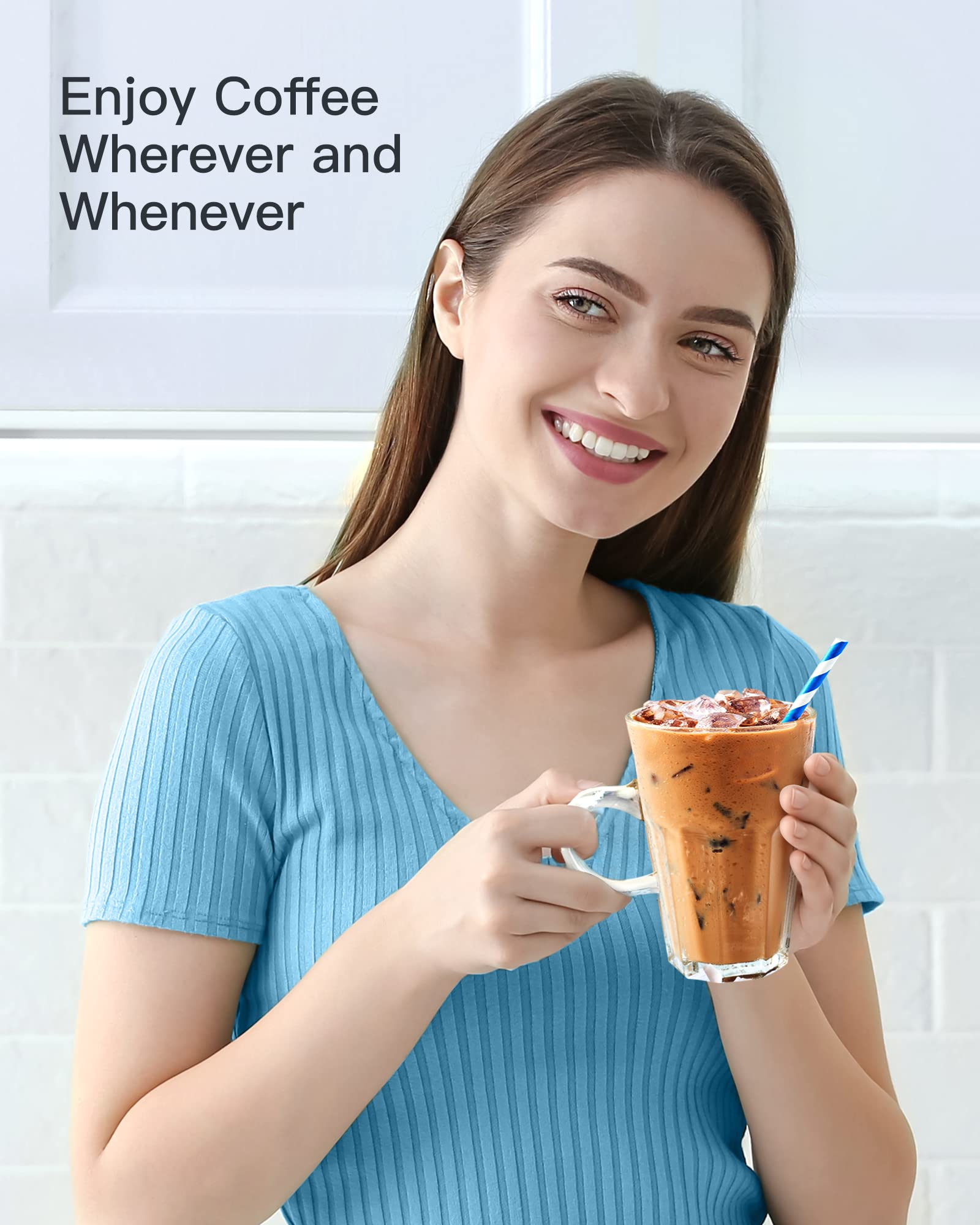 Foto 7 | Cafetera Famiworths Iced Hot de Una Sola Porción K Cup Molida - Venta Internacional