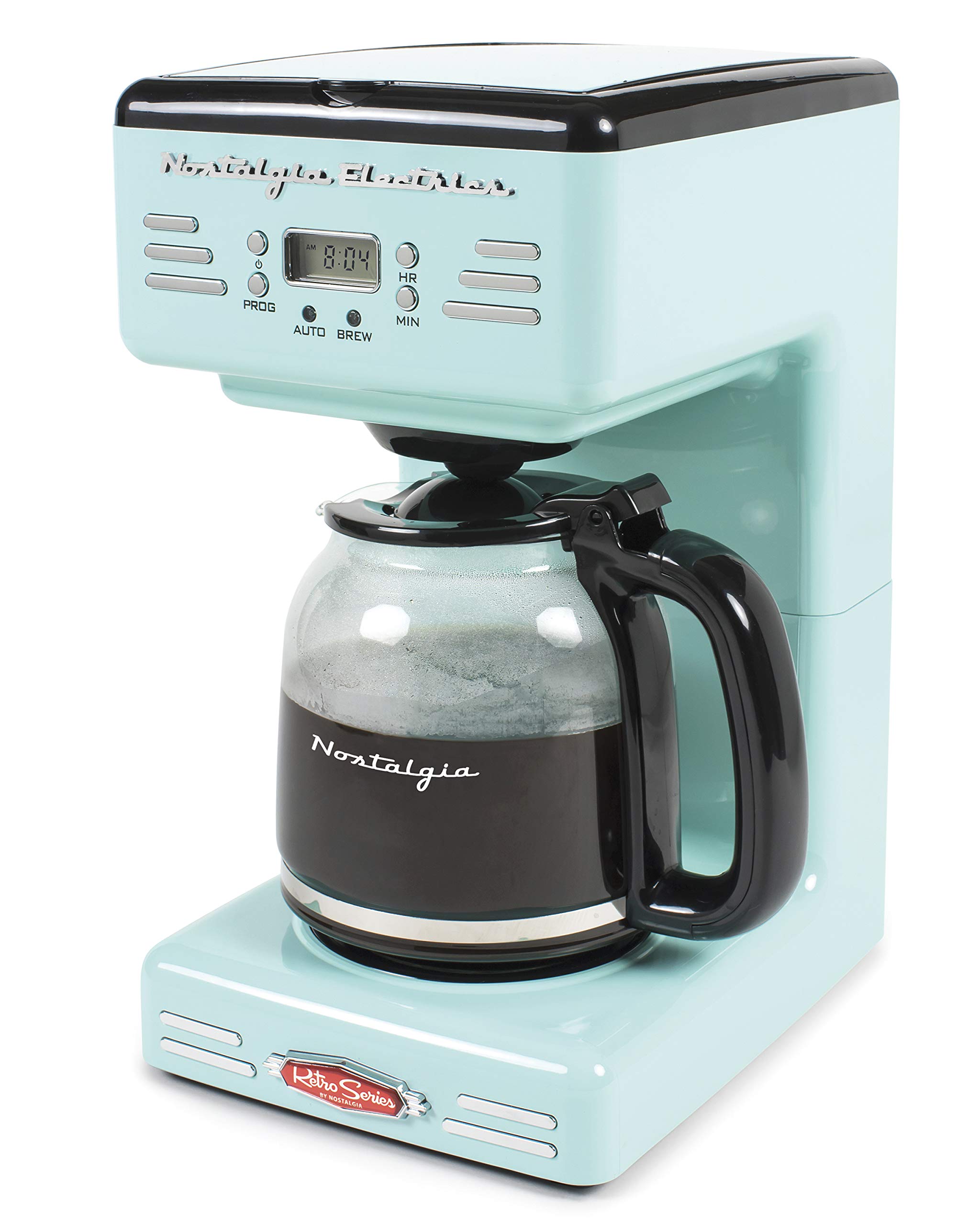 Foto 2 pulgar | Cafetera Nostalgia Retro 12 Tazas Led Programable Aqua - Venta Internacional