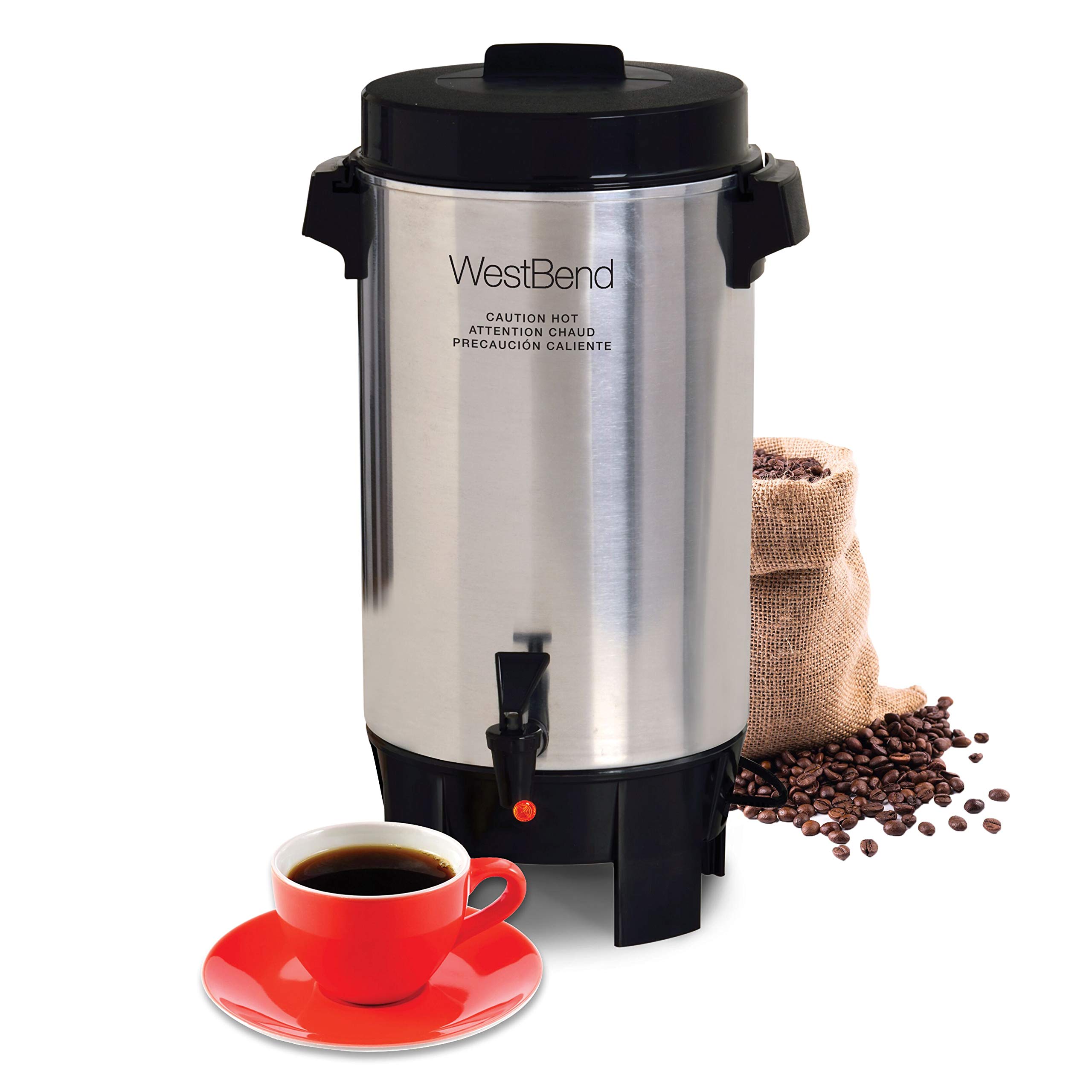 Urna De Café West Bend 58002 De Aluminio Altamente Pulido, 42 Tazas - Venta Internacional.