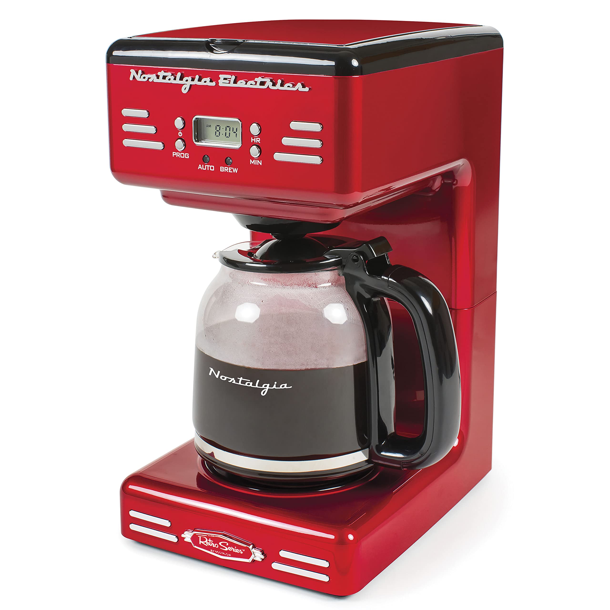 Cafetera Nostalgia Retro  Rojo con Led para 12 Tazas - Venta Internacional