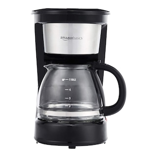 Foto 2 | Cafetera Amazon Basics de 5 Tazas con Filtro Reutilizable Negro - Venta Internacional