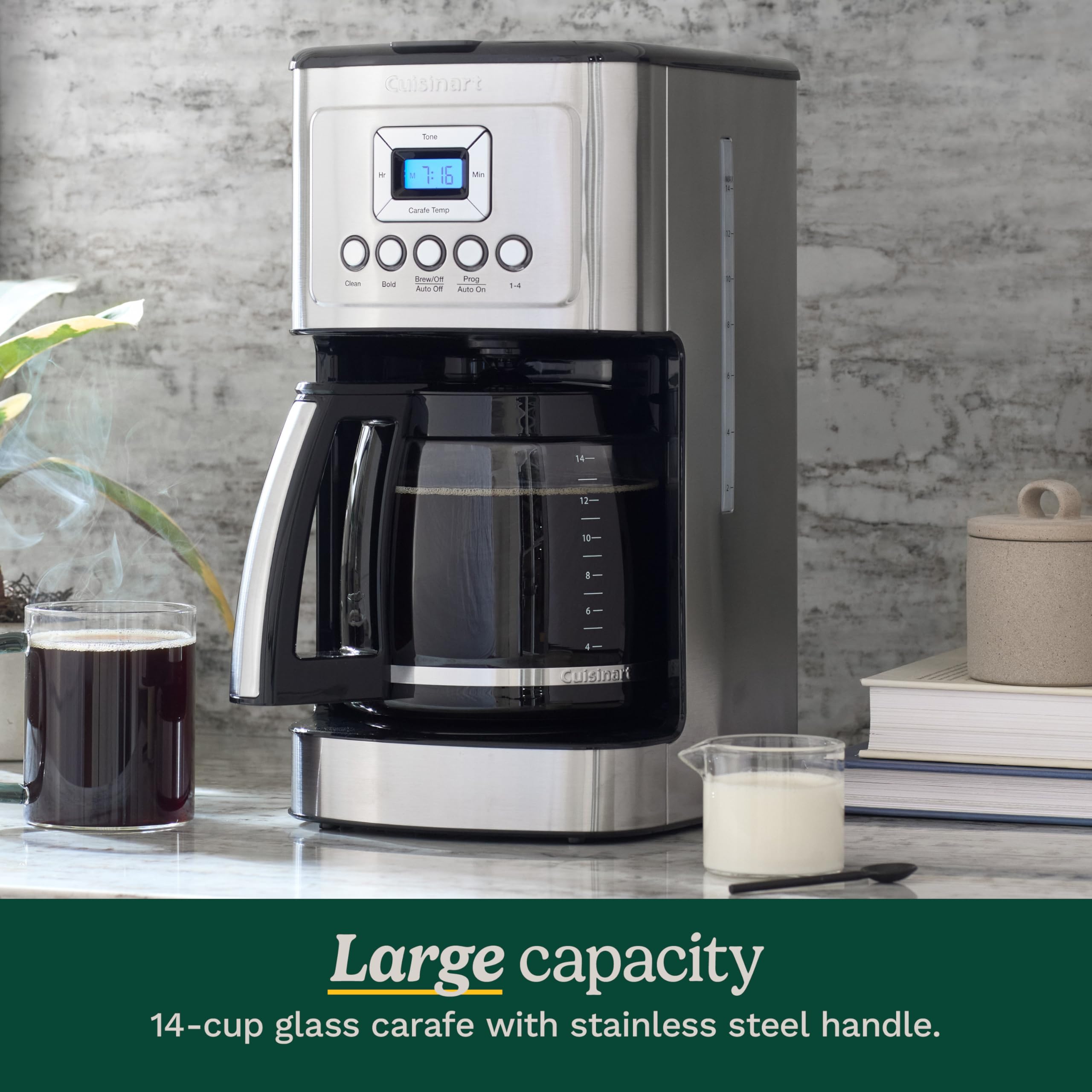 Foto 5 pulgar | Cafetera Cuisinart DCC-3200P1 Jarra de Vidrio para 14 Tazas - Venta Internacional