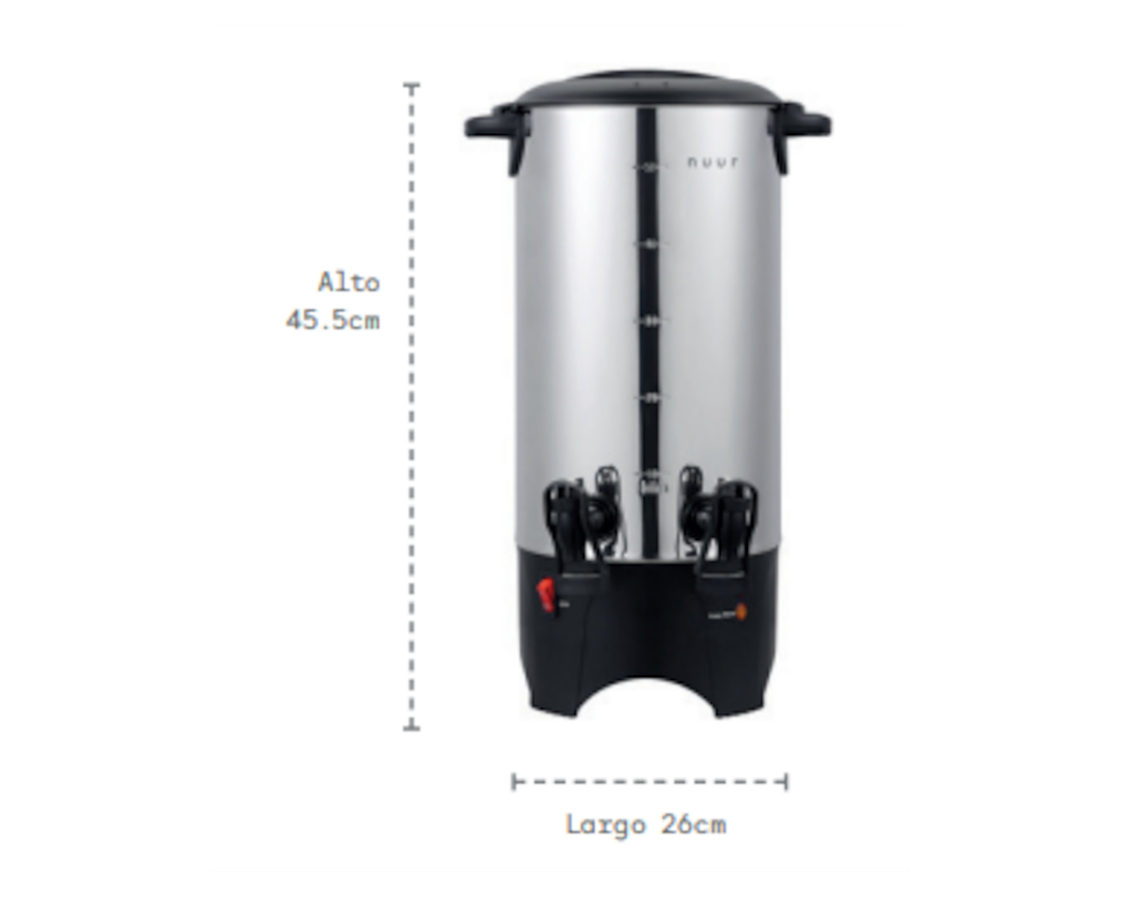 Foto 2 | Urna Para Café 50 Tazas 7.4l Con Dos Dispensadores 1000w 304ss Switch On/off