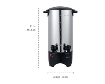 Foto 2 | Urna Para Café 50 Tazas 7.4l Con Dos Dispensadores 1000w 304ss Switch On/off