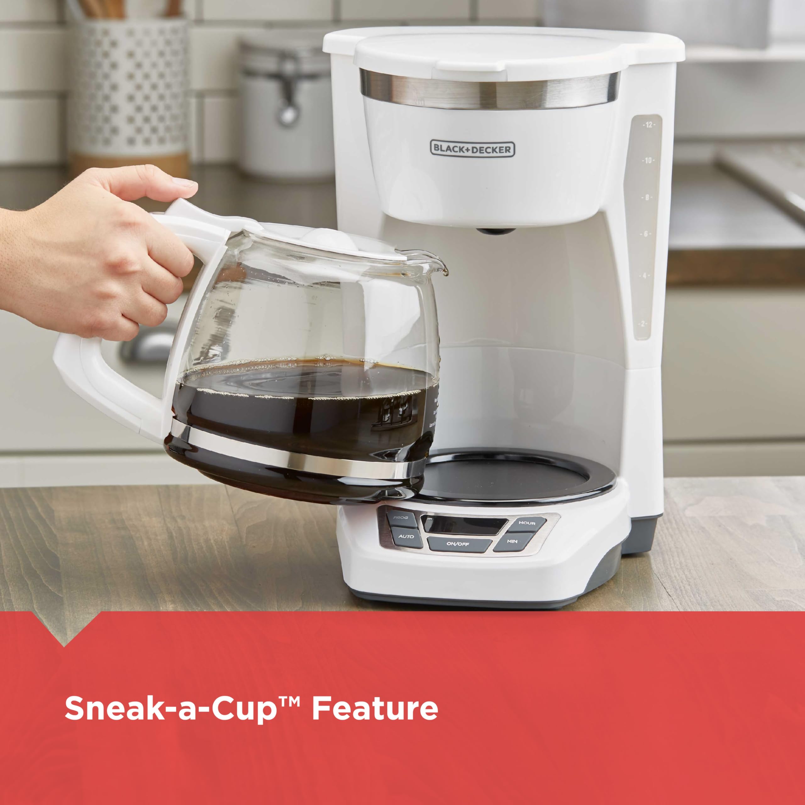 Foto 3 pulgar | Cafetera Programable Black+Decker CM1160W Blanca para 12 tazas -  Venta Internacional