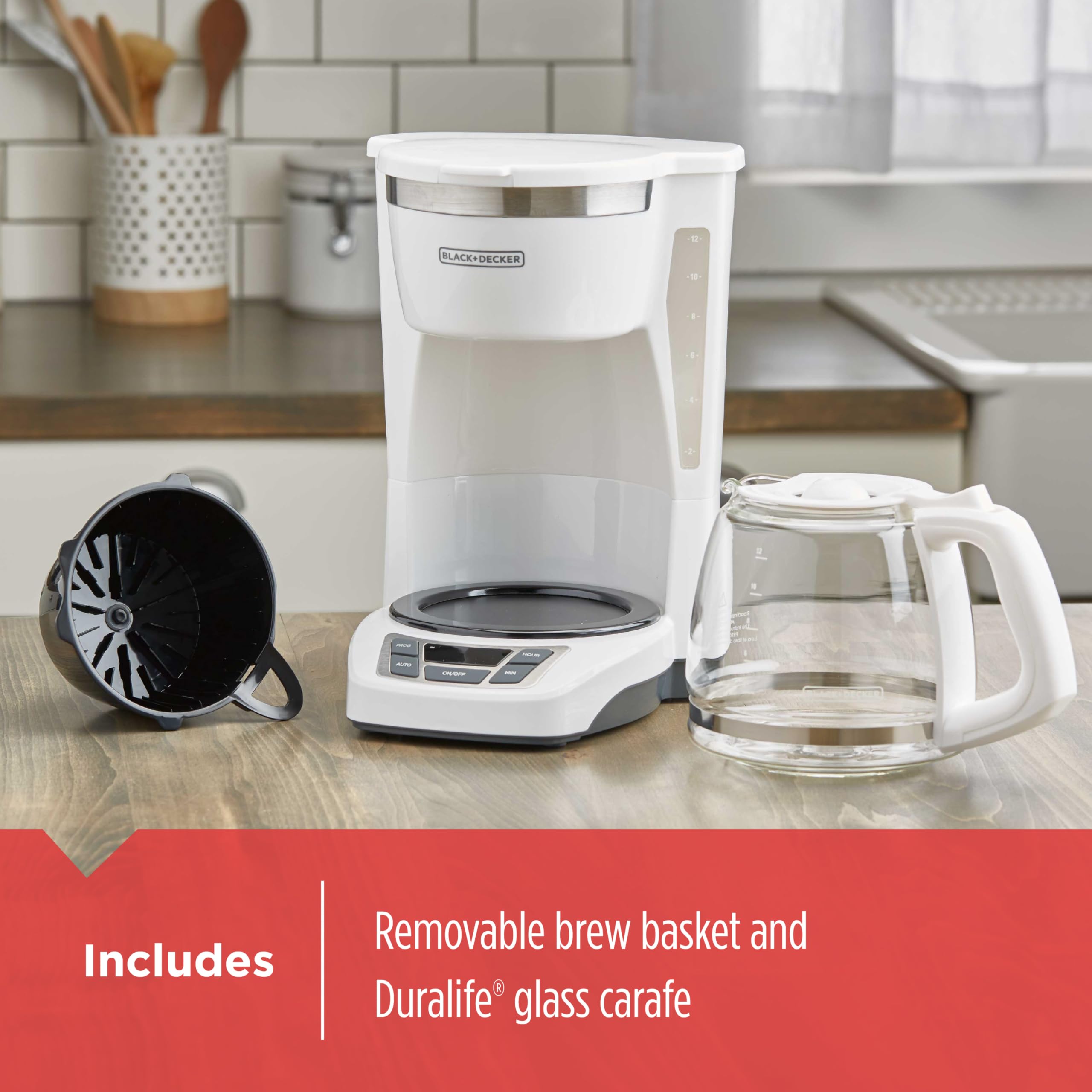 Foto 6 pulgar | Cafetera Programable Black+Decker CM1160W Blanca para 12 tazas -  Venta Internacional