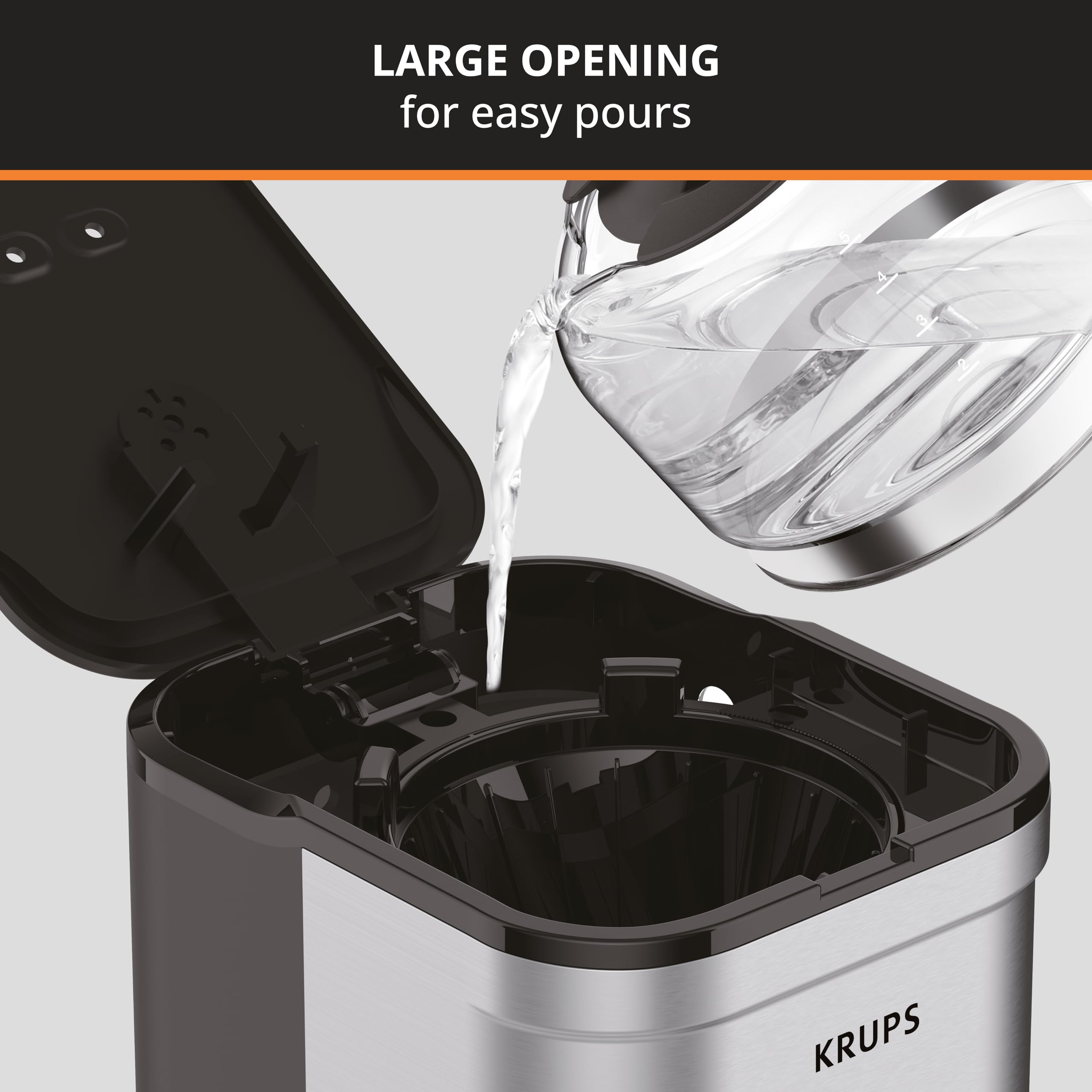Foto 5 pulgar | Cafetera Krups Simply Brew Compact de Acero Inoxidable para 5 Tazas - Venta Internacional
