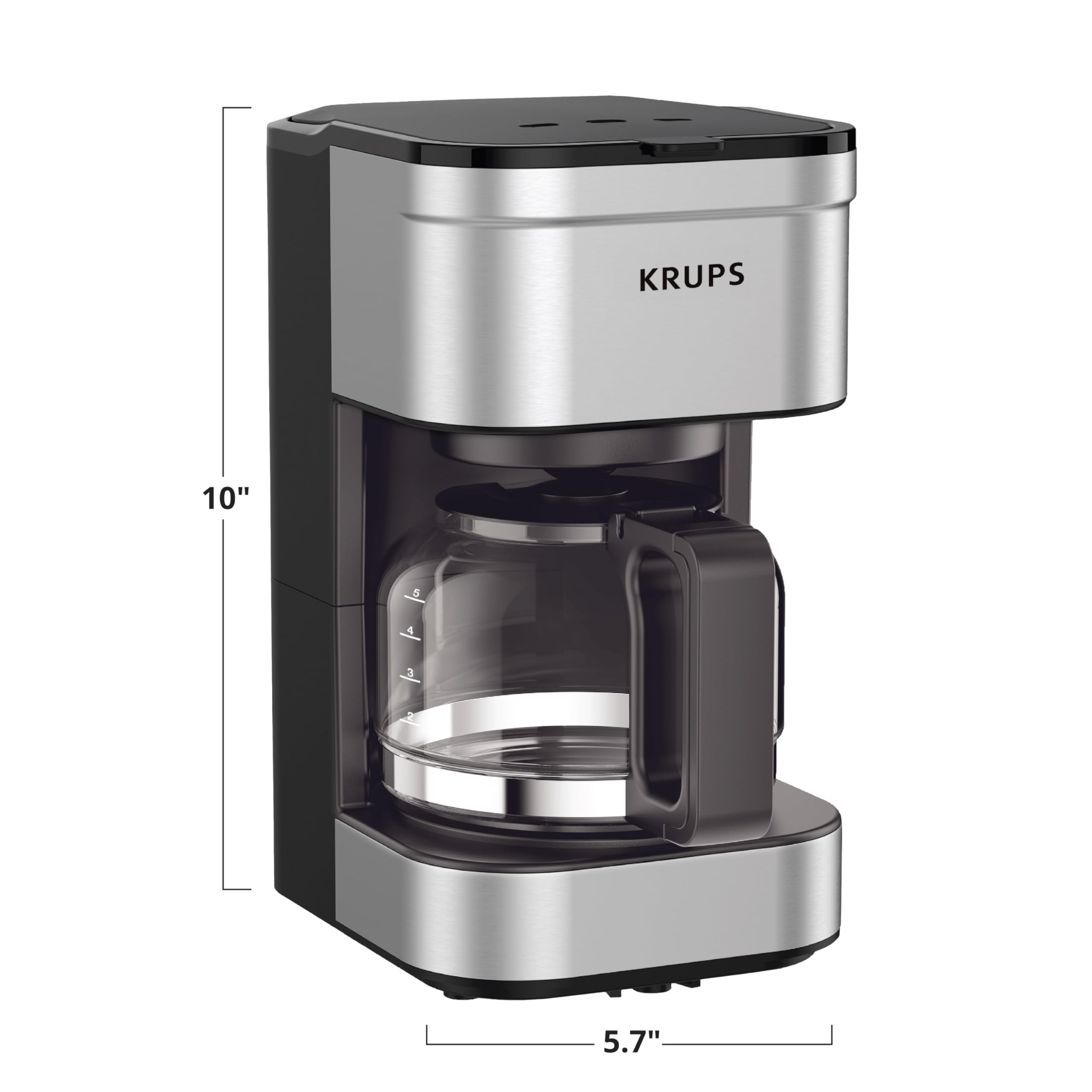 Foto 8 pulgar | Cafetera Krups Simply Brew Compact de Acero Inoxidable para 5 Tazas - Venta Internacional