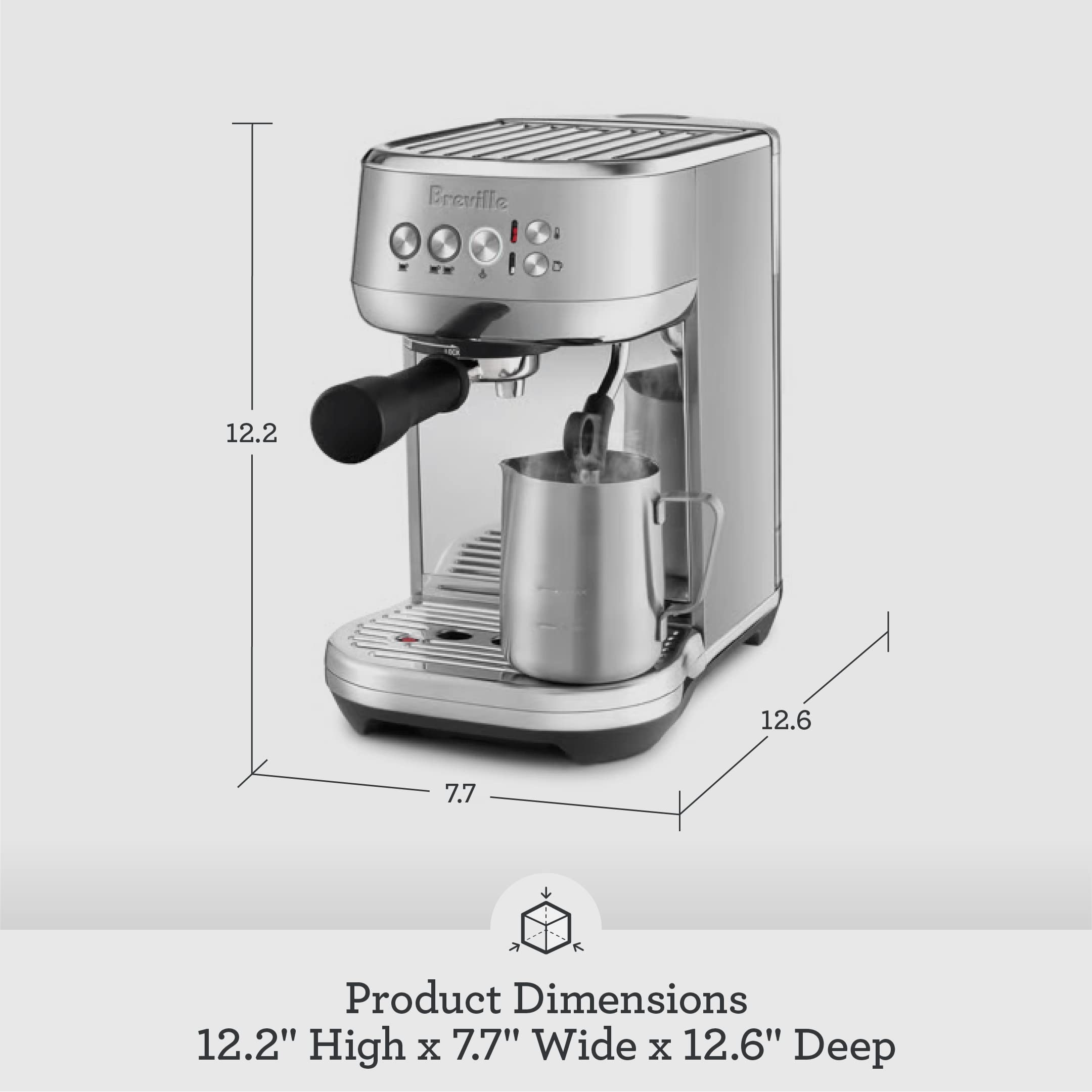 Foto 7 pulgar | Cafetera Espresso Breville Bambino Plus Bes500btr Black Truffle - Venta Internacional