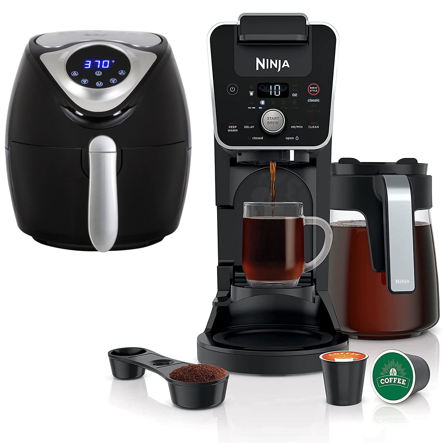 Renewed Ninja Cfp201 Dualbrew, 12 Tazas, Goteo, Una Sola Porción - Venta Internacional.