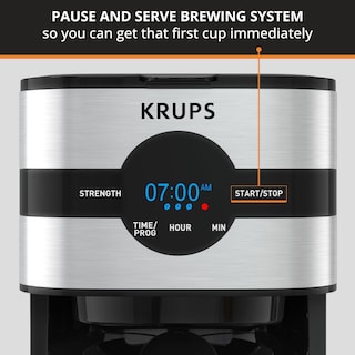 Foto 5 | Cafetera Krups, Modelo Más Nuevo, Digital, 10 Tazas, Negra Y Acero - Venta Internacional.