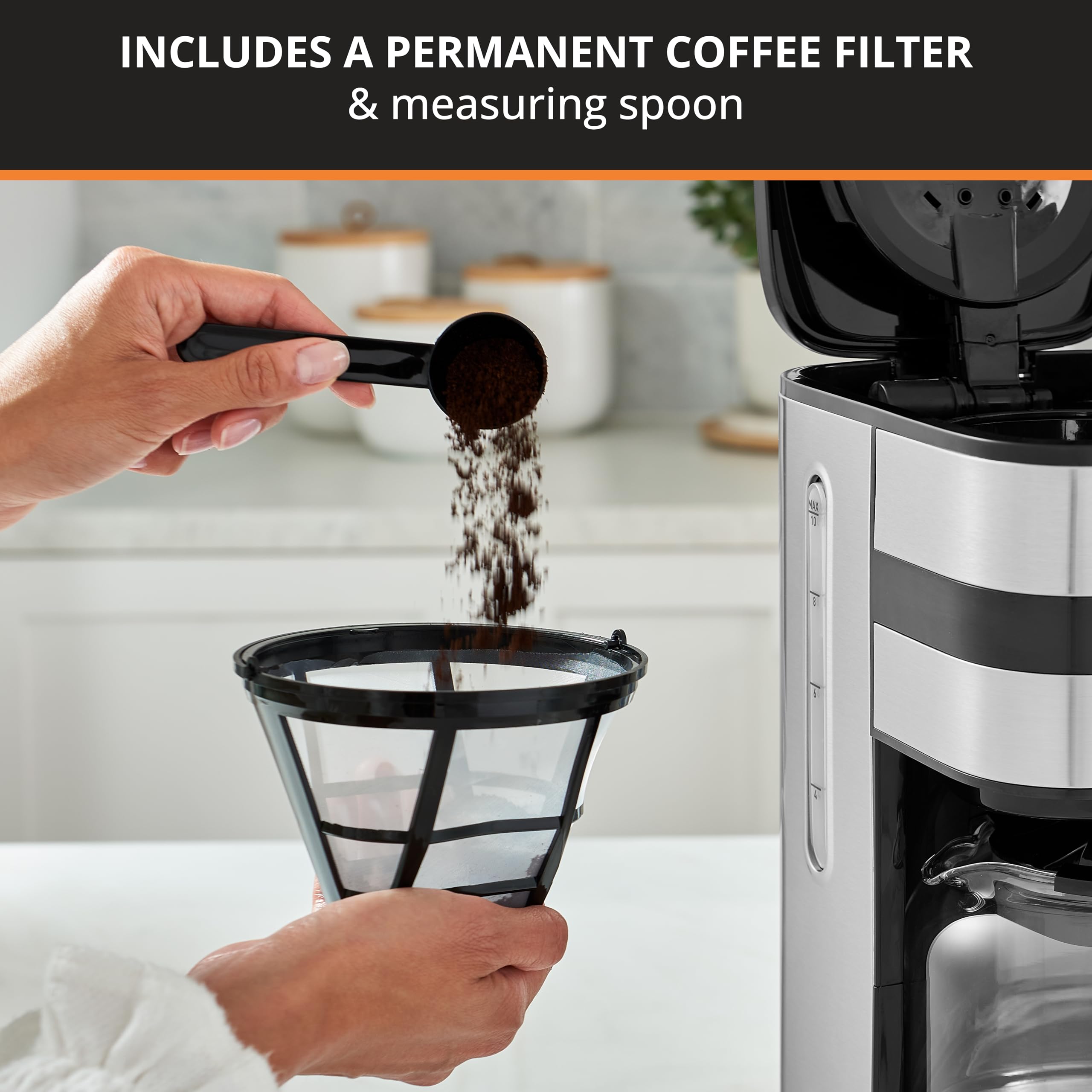 Foto 7 pulgar | Cafetera Krups, Modelo Más Nuevo, Digital, 10 Tazas, Negra Y Acero - Venta Internacional.