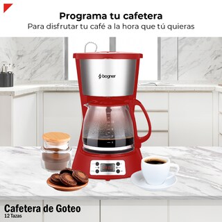 Foto 2 | Bogner Cafetera Digital De Goteo Capacidad Para 12 Tazas Bdcm12r