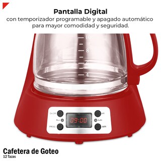 Foto 5 | Bogner Cafetera Digital De Goteo Capacidad Para 12 Tazas Bdcm12r
