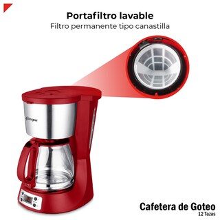 Foto 6 | Bogner Cafetera Digital De Goteo Capacidad Para 12 Tazas Bdcm12r