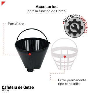 Foto 8 | Bogner Cafetera Digital De Goteo Capacidad Para 12 Tazas Bdcm12r