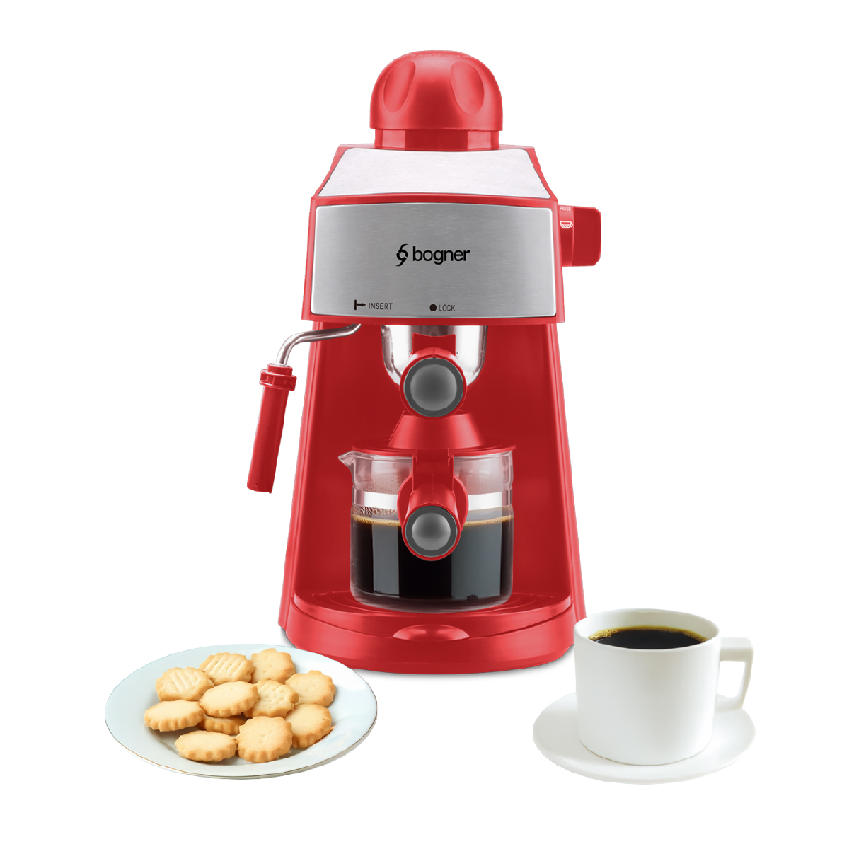 Foto 2 pulgar | Bogner Cafetera Para Espresso Capacidad De 4 Tazas Con Espumador Bcm35r