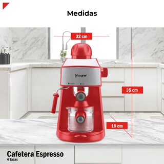 Foto 4 | Bogner Cafetera Para Espresso Capacidad De 4 Tazas Con Espumador Bcm35r