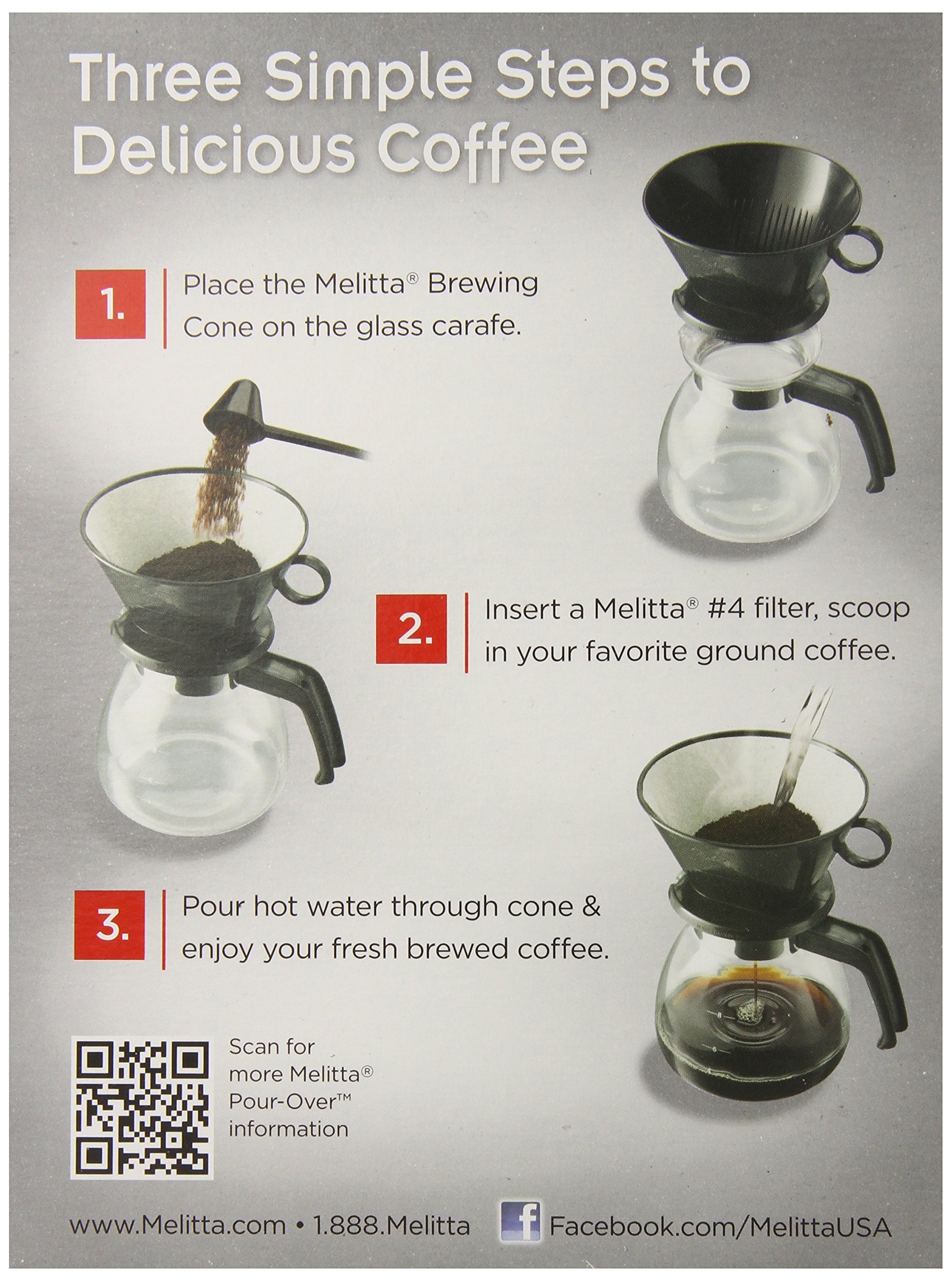 Foto 3 pulgar | Cafetera Pour Over Melitta, 1,1 L, Negra Con Jarra - Venta Internacional.