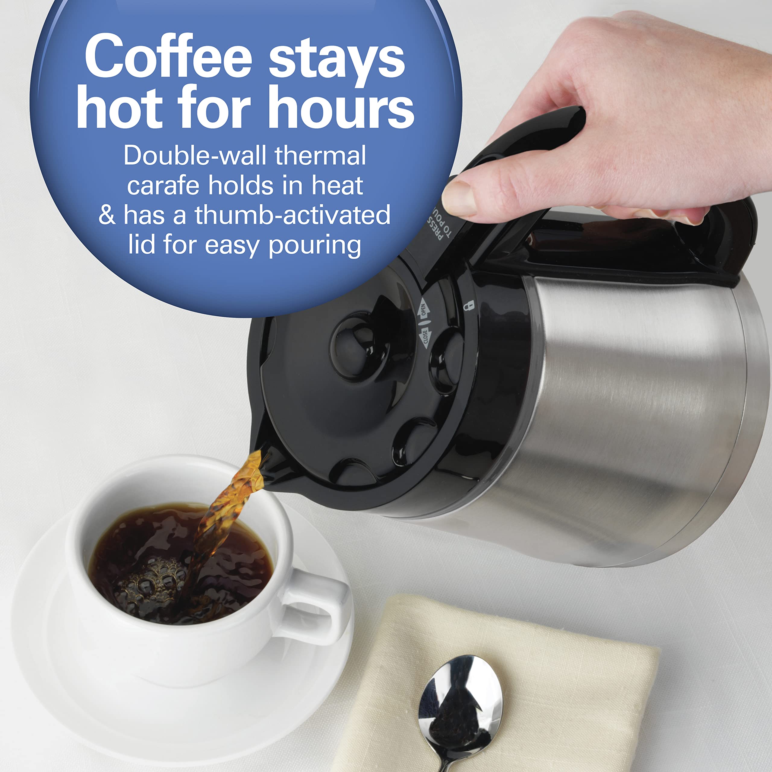 Foto 3 pulgar | Cafetera Hamilton Beach Programable Para 10 Tazas De Acero Inoxidable - Venta Internacional.