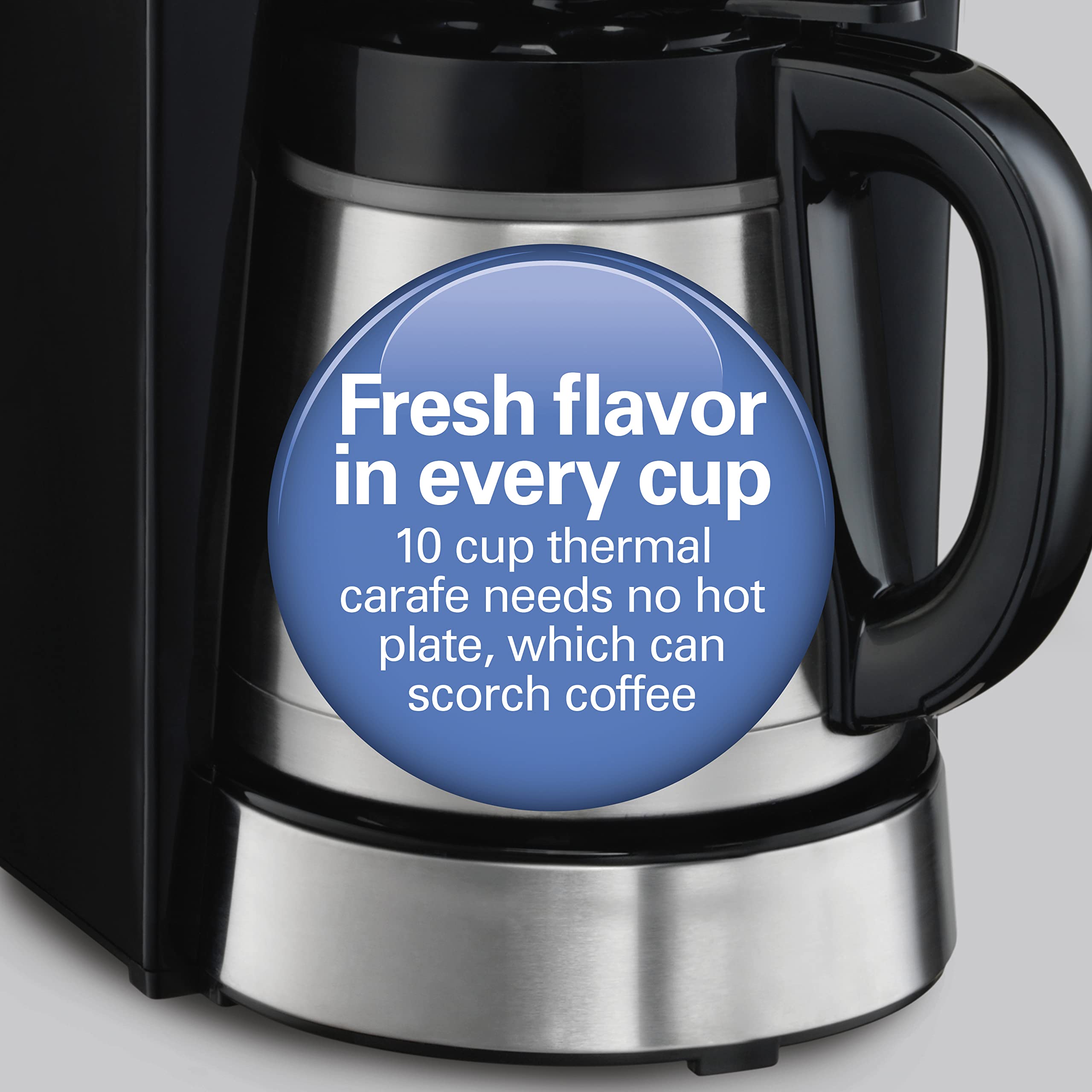 Foto 3 | Cafetera Hamilton Beach Programable Para 10 Tazas De Acero Inoxidable - Venta Internacional.