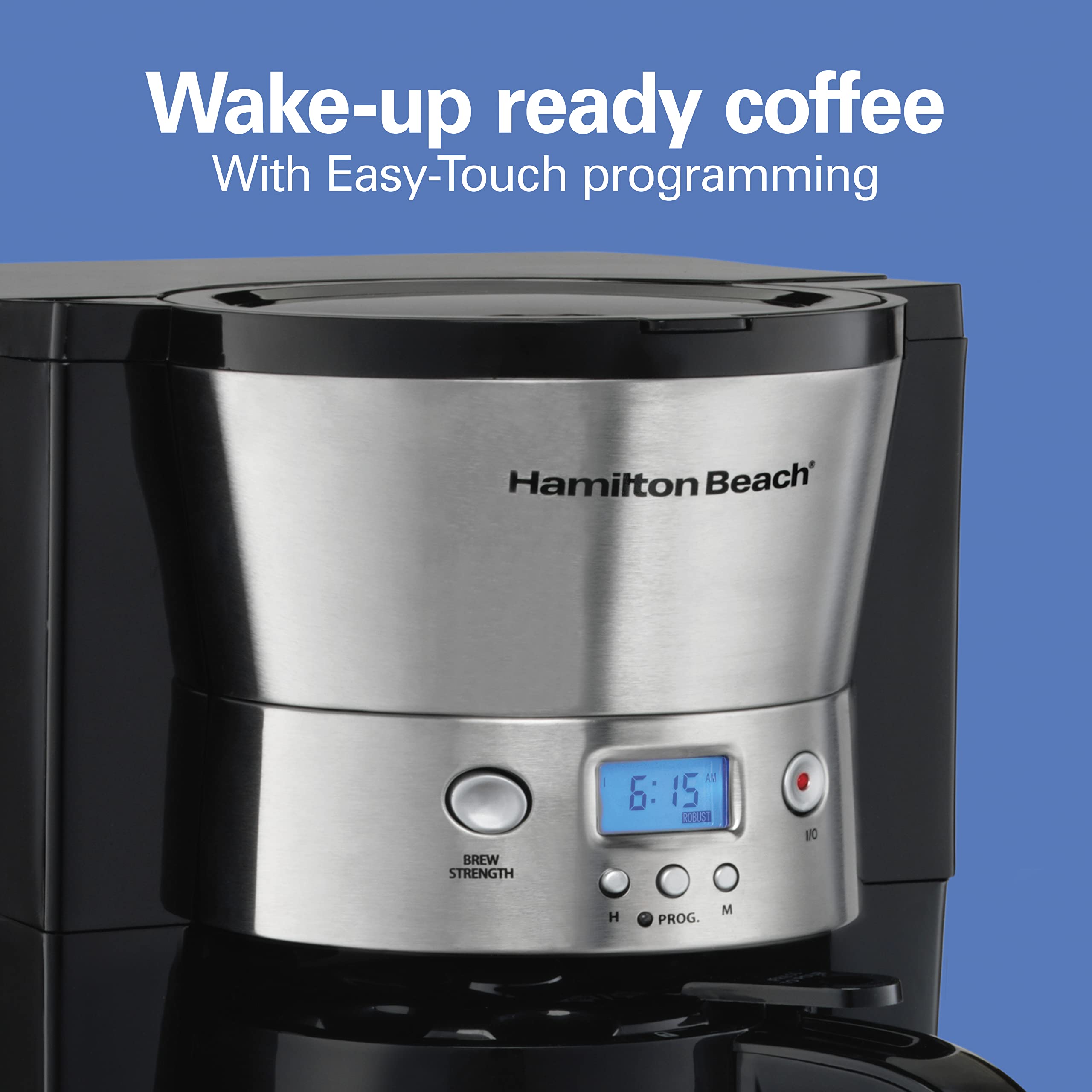 Foto 6 | Cafetera Hamilton Beach Programable Para 10 Tazas De Acero Inoxidable - Venta Internacional.