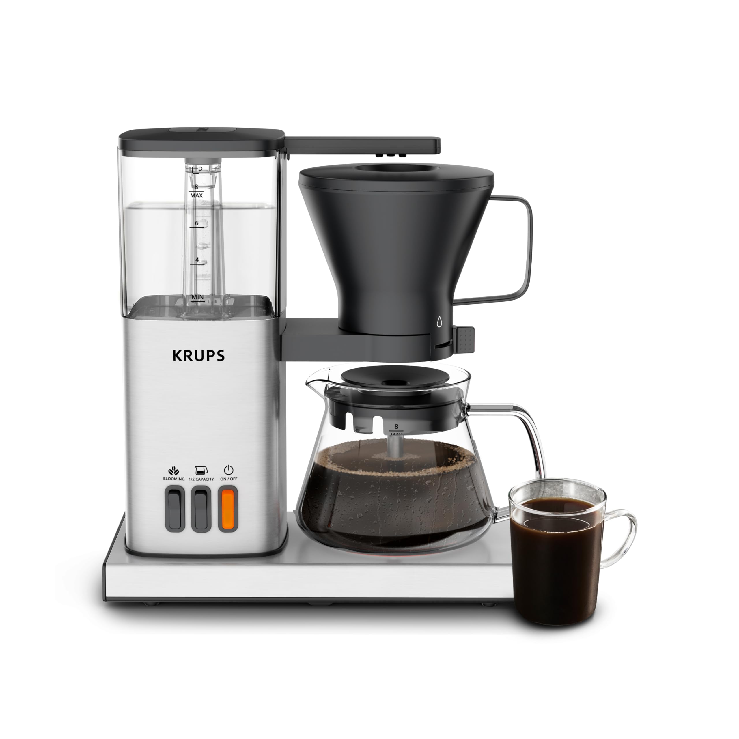 Cafetera Krups Essential Brewer  8 Tazas  Con Certificación Sca  Plateada - Venta Internacional.