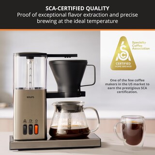 Foto 2 | Cafetera Krups Essential Brewer 8 Tazas Con Certificación Sca Plateada - Venta Internacional.