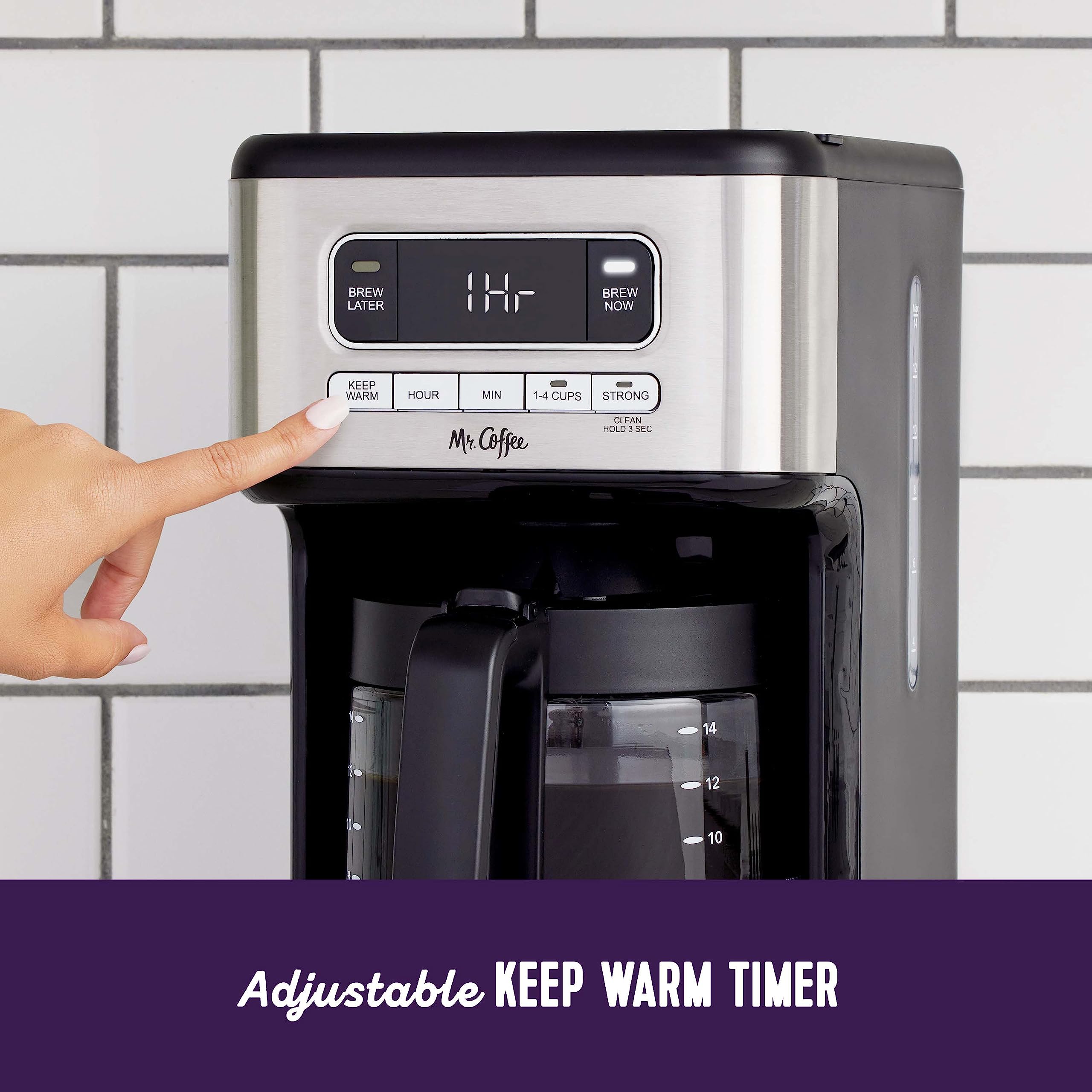 Foto 7 | Cafetera Mr. Coffee De Acero Inoxidable Programable Para 14 Tazas - Venta Internacional.