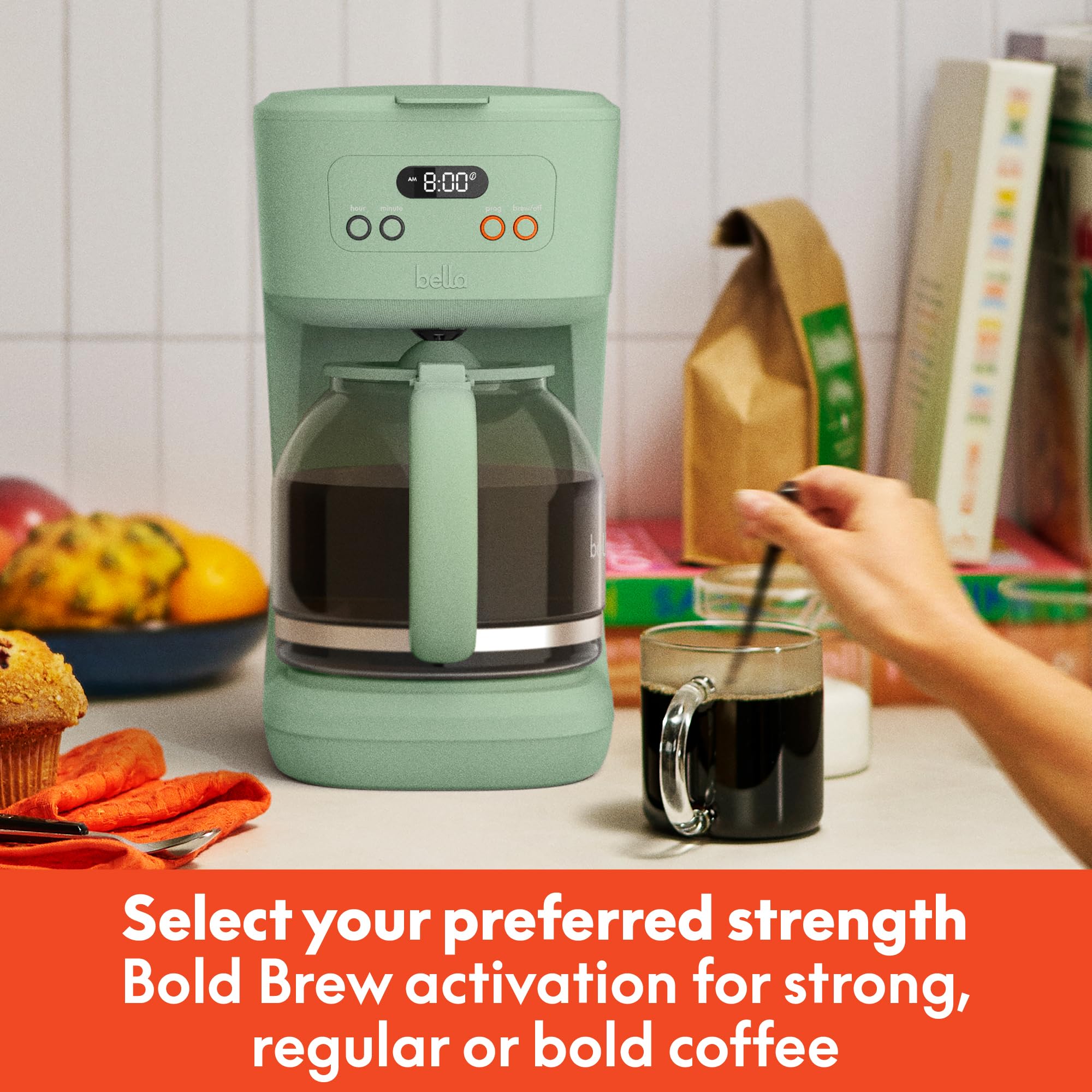 Foto 5 pulgar | Cafetera Bella Programable Para 12 Tazas Con Apagado Automático - Venta Internacional.