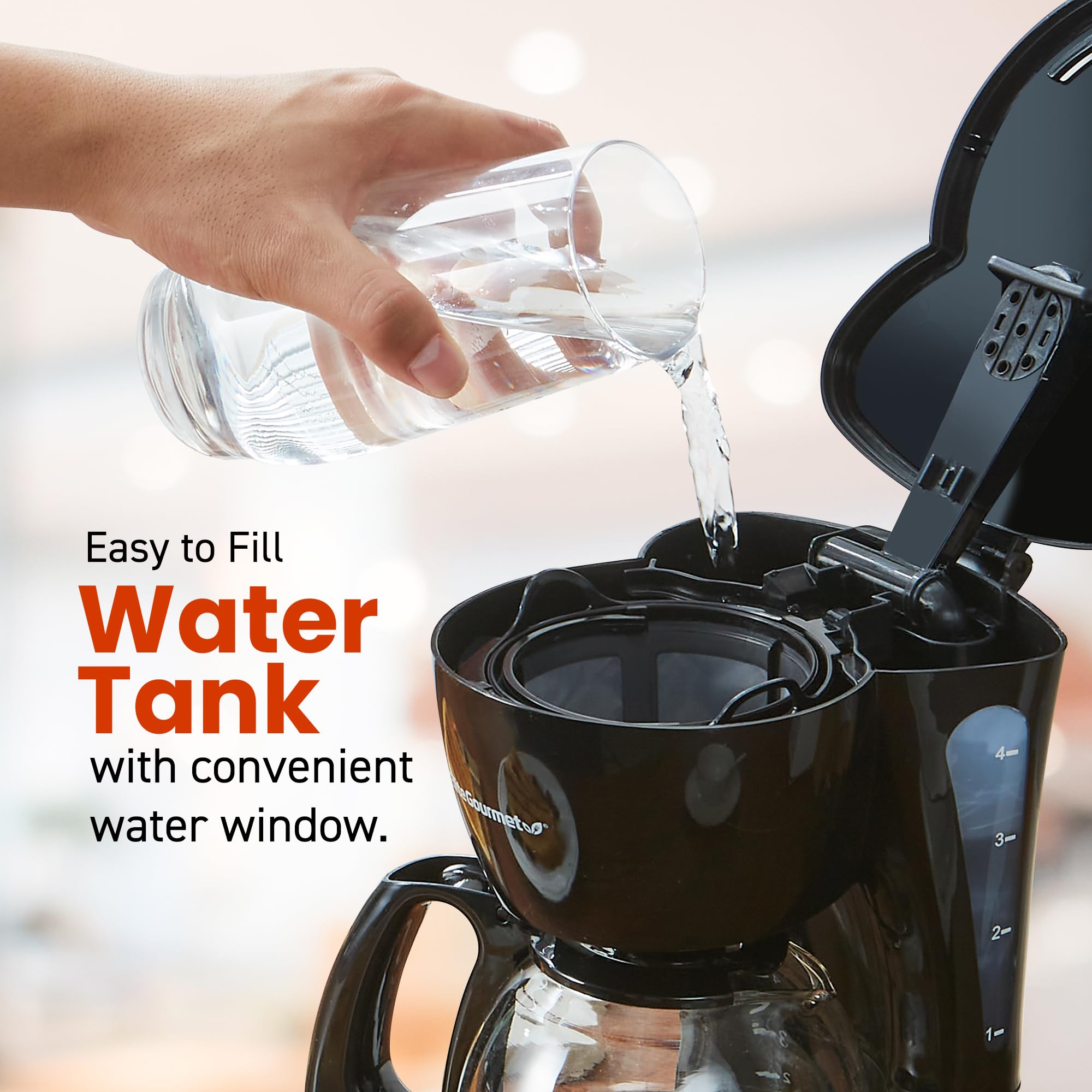 Foto 4 pulgar | Cafetera Elite Gourmet Ehc4128 Para 4 Tazas Brew & Drip  Color Negro - Venta Internacional.