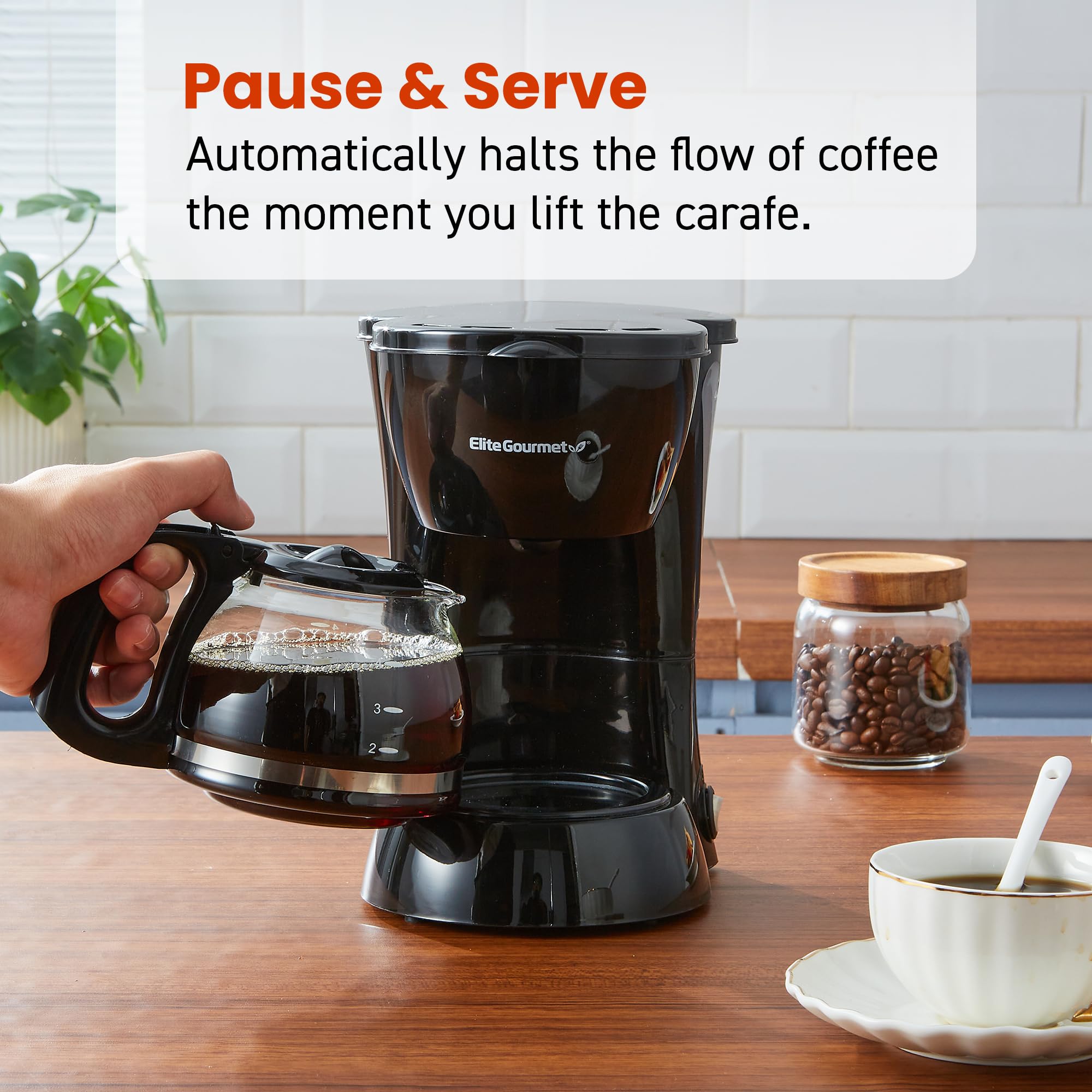 Foto 7 pulgar | Cafetera Elite Gourmet Ehc4128 Para 4 Tazas Brew & Drip  Color Negro - Venta Internacional.
