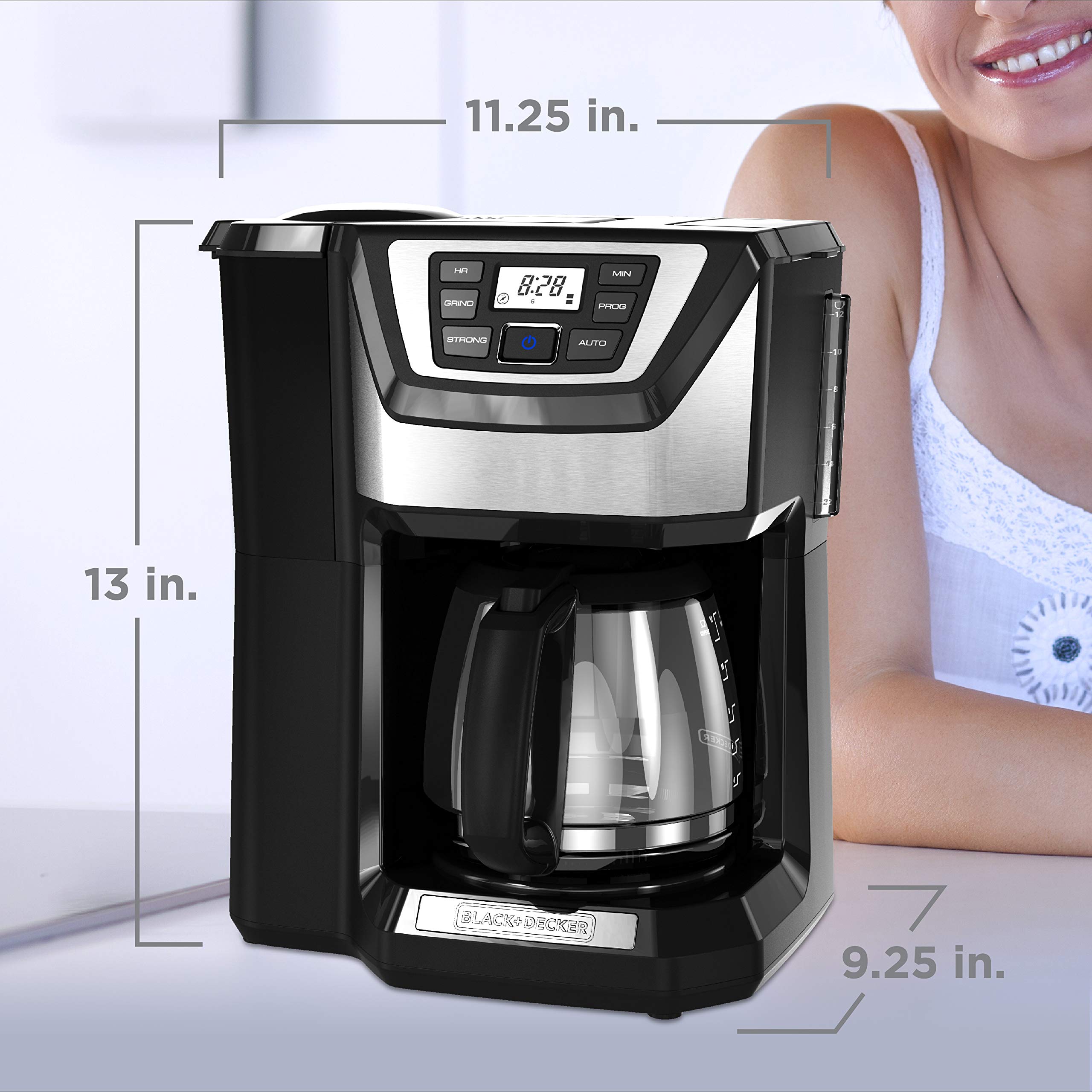 Foto 8 pulgar | Cafetera Black+decker Para 12 Tazas  Para Moler Y Preparar Cerveza - Venta Internacional.