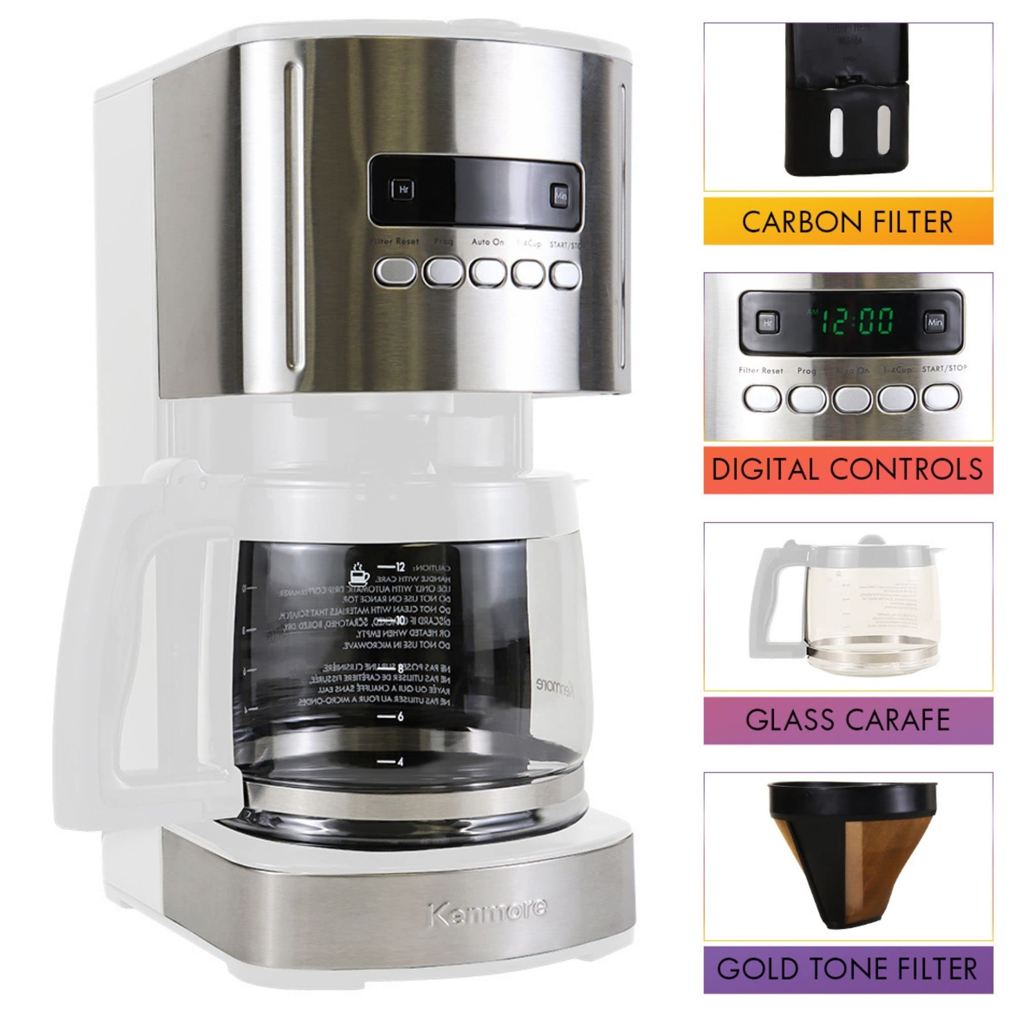 Foto 4 pulgar | Cafetera Kenmore  Temporizador Programable Por Goteo Para 12 Tazas - Venta Internacional.