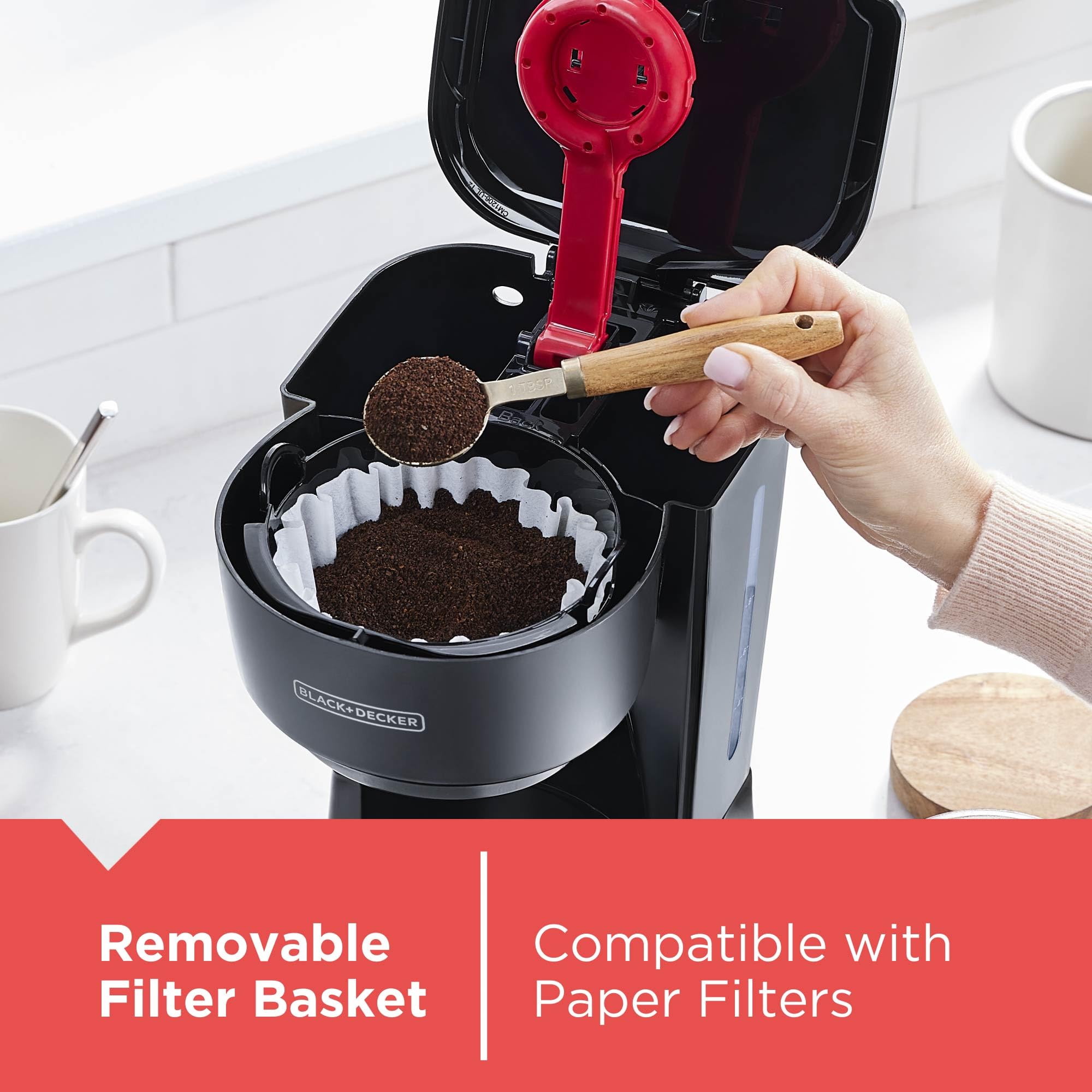 Foto 5 | Cafetera Black+decker  12 Tazas  Fácil De Verter Vortex Tech  Color Negro - Venta Internacional.