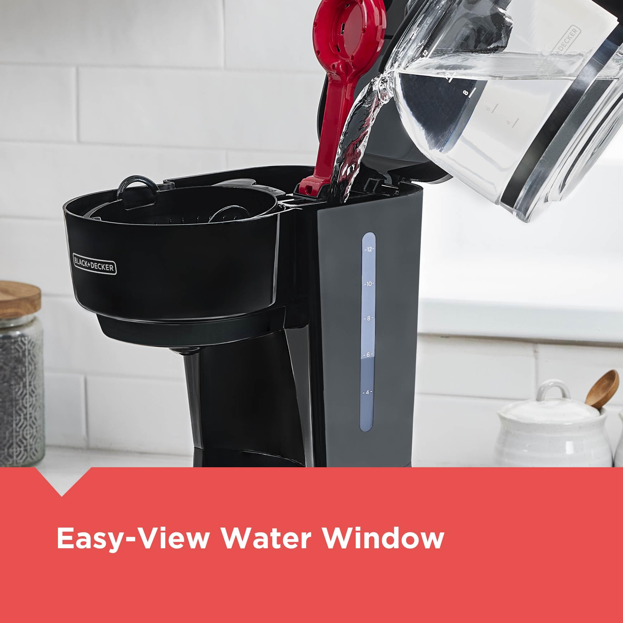 Foto 6 | Cafetera Black+decker  12 Tazas  Fácil De Verter Vortex Tech  Color Negro - Venta Internacional.