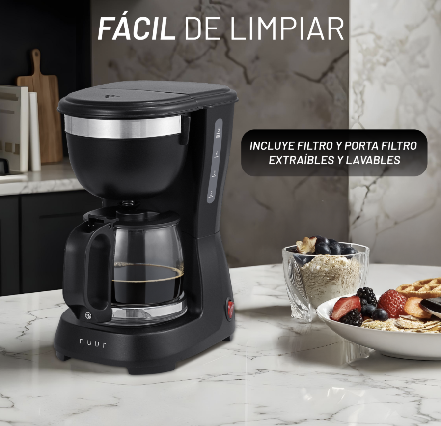 Foto 4 pulgar | Nuur Cafetera Básica 4 Tazas Con Jarra Cafejar4