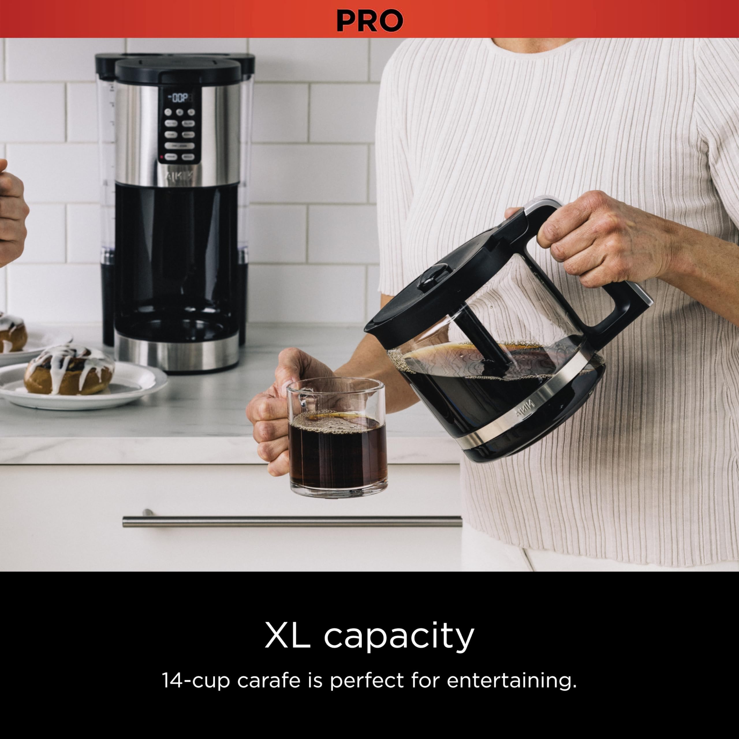 Foto 4 pulgar | Cafetera Ninja Dcm201 De Acero Inoxidable Programable Para 14 Tazas - Venta Internacional.